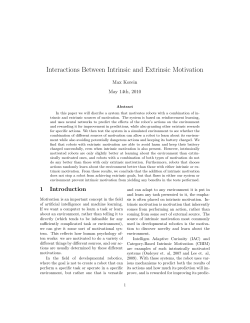 Interactions Between Intrinsic and Extrinsic Motivation
