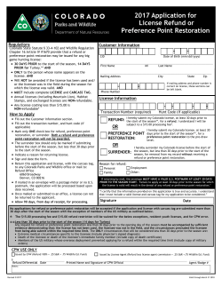 License refund and preference point restoration change: There are