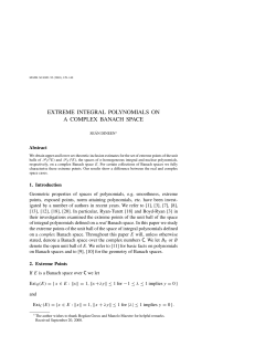 extreme integral polynomials on a complex banach space