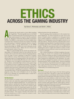 Ethics Across the Gaming Industry - International Masters of Gaming