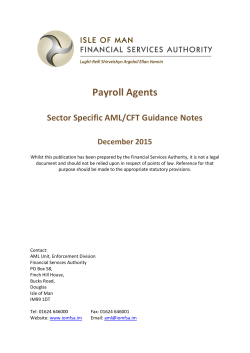 Payroll Agents - Isle of Man Financial Services Authority