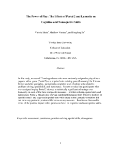 The Power of Play: The Effects of Portal 2 and