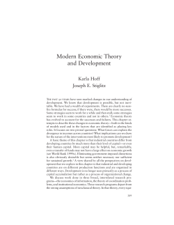 Modern Economic Theory and Development