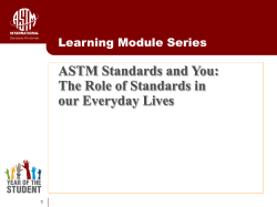 ASTM Standards and You