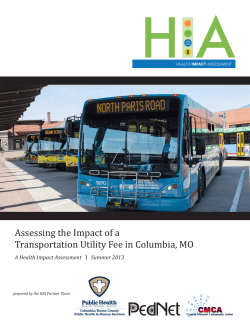 Assessing the Impact of a Transportation Utility Fee in Columbia, MO