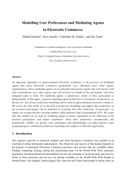 Modelling User Preferences and Mediating Agents