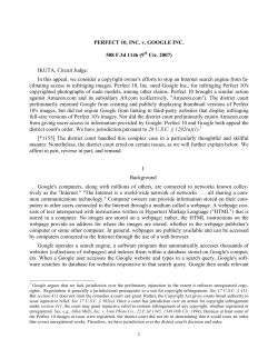 PERFECT 10, INC. v. GOOGLE INC. 508 F.3d 1146 (9th Cir. 2007