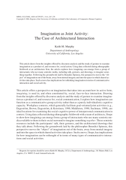 Imagination as Joint Activity: The Case of Architectural Interaction