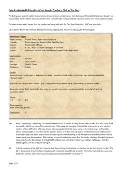 Fate Accelerated Edition/Fate Core Sample