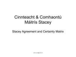 Stacey Agreement and Certainty Matrix