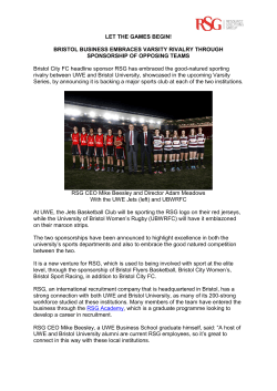 LET THE GAMES BEGIN! BRISTOL BUSINESS EMBRACES