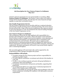 Job description and person specification for Adult