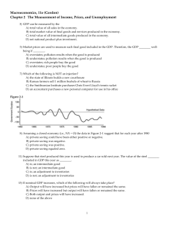 Macroeconomics, 11e (Gordon) Chapter 2 The Measurement of