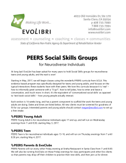PEERS Social Skills Groups