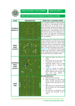 Retaining possession of the ball as a team - part 2
