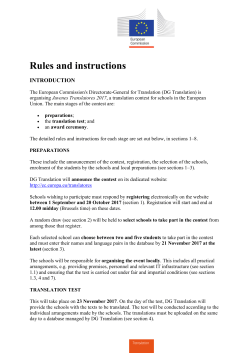 Juvenes Translatores - Contest 2017