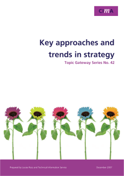 Key Approaches and Trends in Strategy