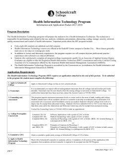 Health Information Technology Program