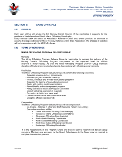 2017 - 2018 Game Officials Handbook