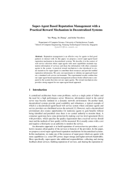 Super-Agent Based Reputation Management with a Practical