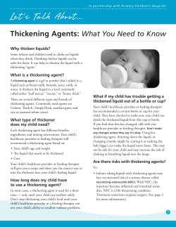 Thickening Agents: What You Need to Know