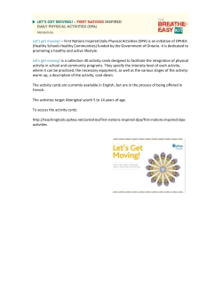 Daily Physical Activities (DPA)