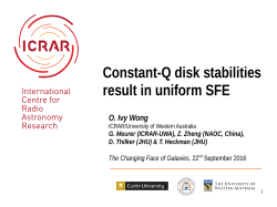 Constant-Q disk stabilities result in uniform SFE O. Ivy Wong