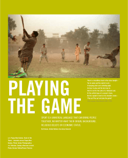 sport is a universal language that can bring people together, no