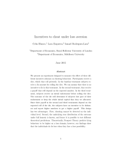 Incentives to cheat under loss aversion