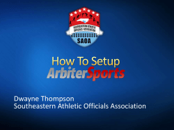 How To Setup And Use The Arbiter Sports Website