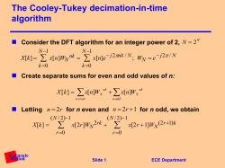 Decimation-in-time algorithm