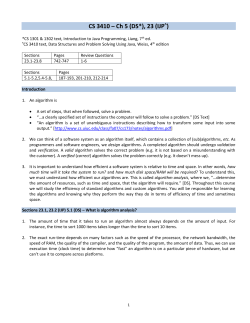 CS 1301 * Ch 6, Handout 1