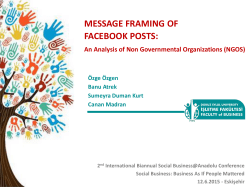 MESSAGE FRAMING OF FACEBOOK POSTS: An Analysis of Non