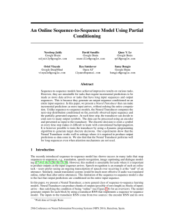 An Online Sequence-to-Sequence Model Using