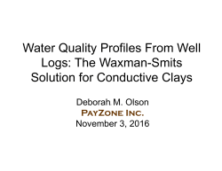 Water Quality Profiles From Well Logs: The Waxman