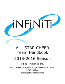 ALL-STAR CHEER Team Handbook 2015