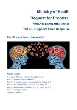 Part 3 – Supplier`s Price Response