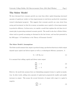 The Solow Model