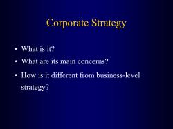 Corporate Strategy