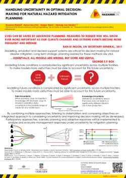 handling uncertainty in optimal decision
