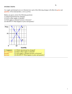 3c INSTRUCTIONS Use supply and demand curves to illustrate how