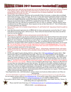 2017 Summer League Registration Form