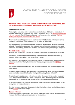 icaew and charity commission review project