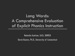 Improving Reading Outcomes in Children with and at