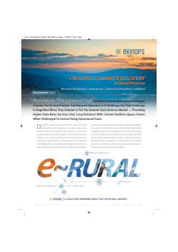 Backhaul/Rural Market Solution Brief