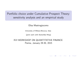 Portfolio choice under Cumulative Prospect Theory
