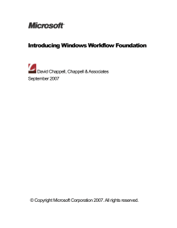 Introducing Windows Workflow Foundation