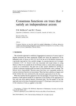 Consensus functions on trees that satisfy an