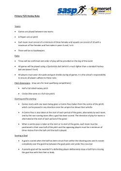 Primary Y5/6 Hockey Rules Teams &bull; Games are played between two