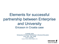 Elements for successful partnership between enterprise and university